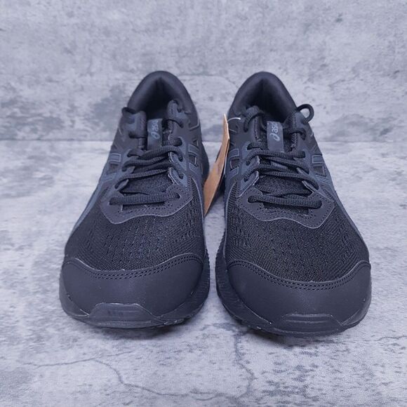 ASICS Gel-Contend 8 Running Shoes Mens 10 Extra Wide 4E Triple Black - Picture 3 of 7